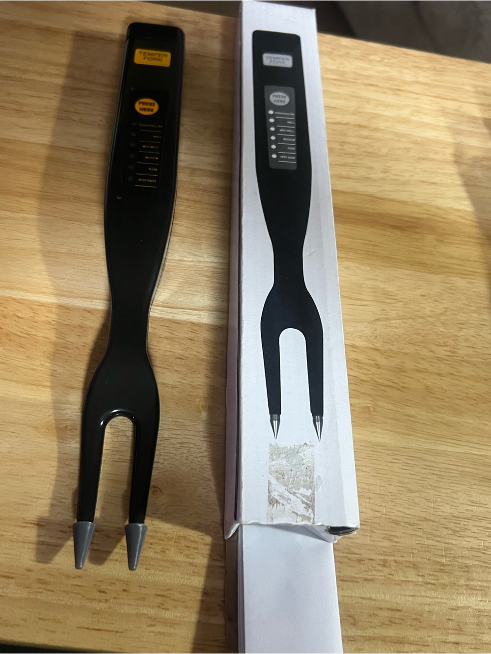 Black Electronic Metal Detector Fork - Portable
